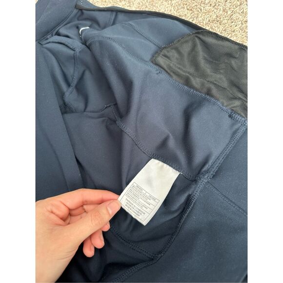 Vintage Nike Y2K Women's XS Full Zip Cropped Jacket Navy Blue Front Seams - Picture 6 of 9